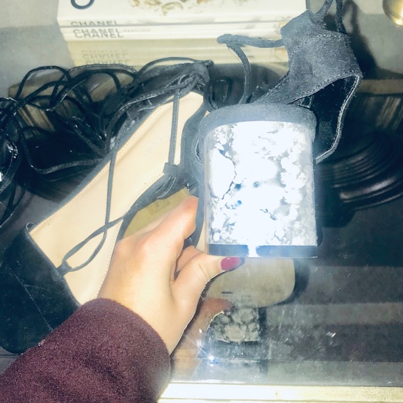 NWT Topshop Black Strappy Sandals w Chunky Heel - Picture 5 of 6